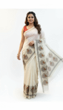 peacock design saree